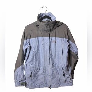 The North Face HyVent Waterproof Hooded Jacket Women’s Small Blue Gray
